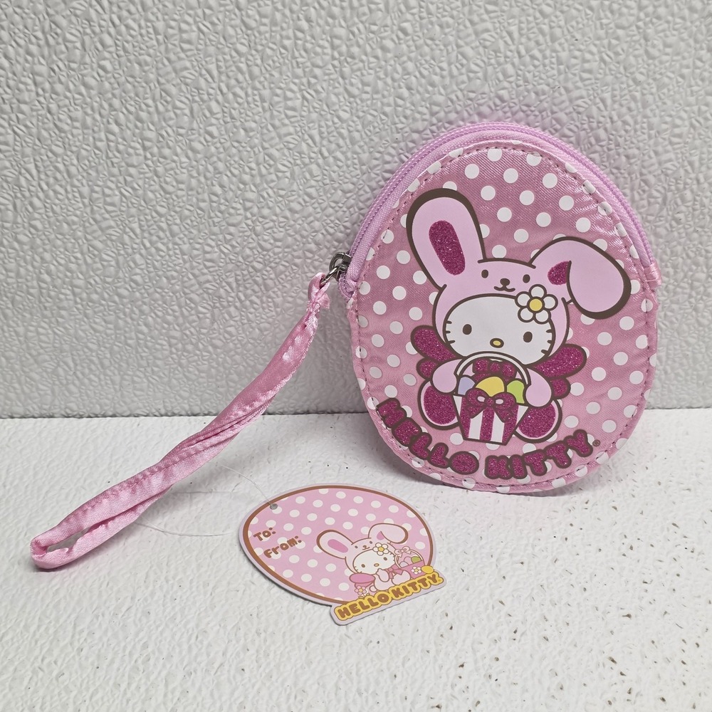 Hello Kitty Sanrio Pink Easter Bunny Change Coin Purse Gift New With Tag